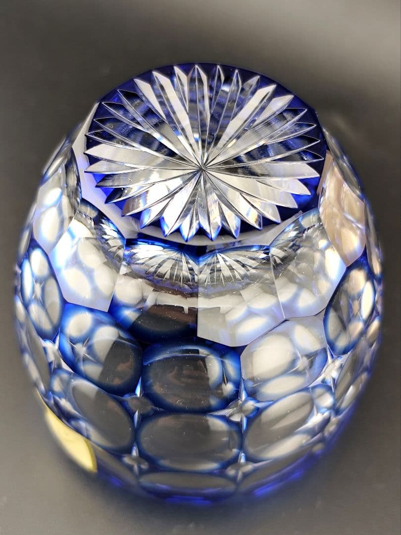 定価23100円☆未使用美品 鍋谷聰 冷酒杯 紫陽花（切子 江戸切子 薩摩切子）