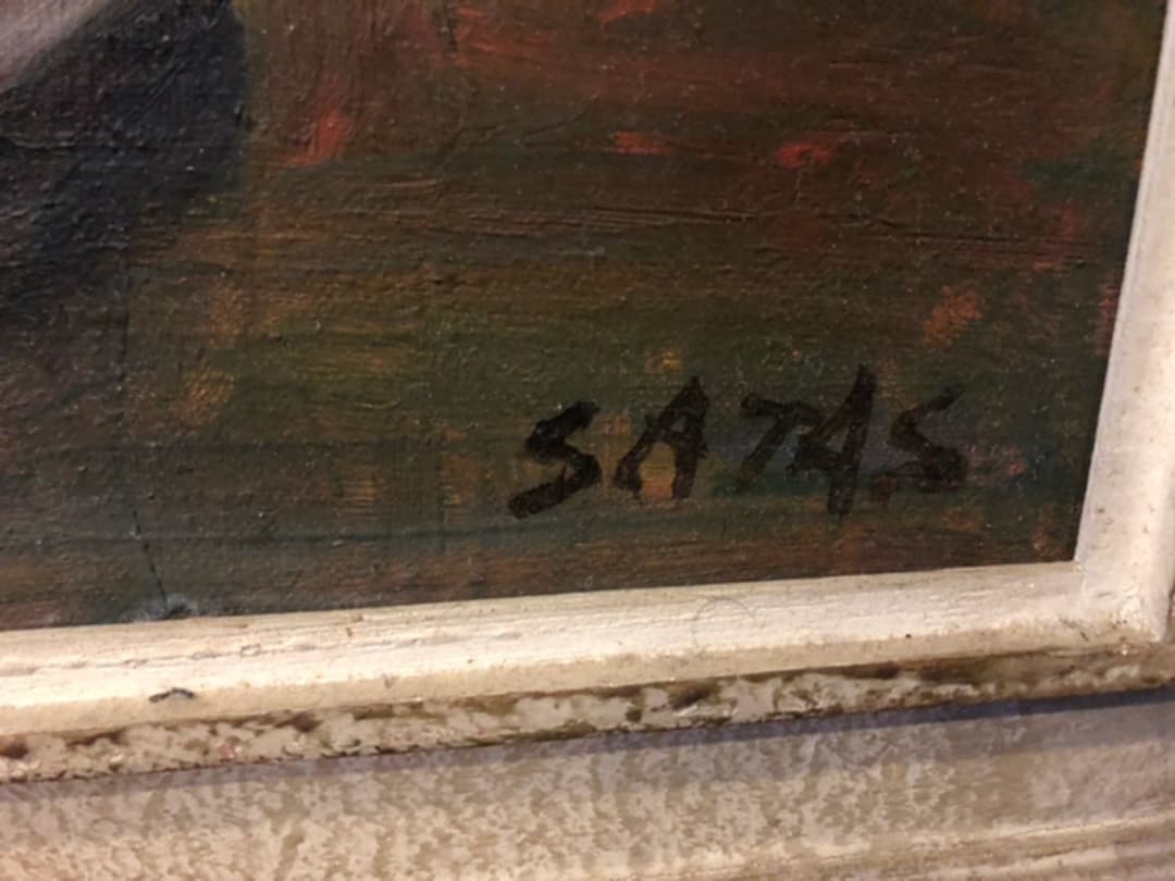 祖父が収集していた絵画　シリアルNo.サイン入　大作