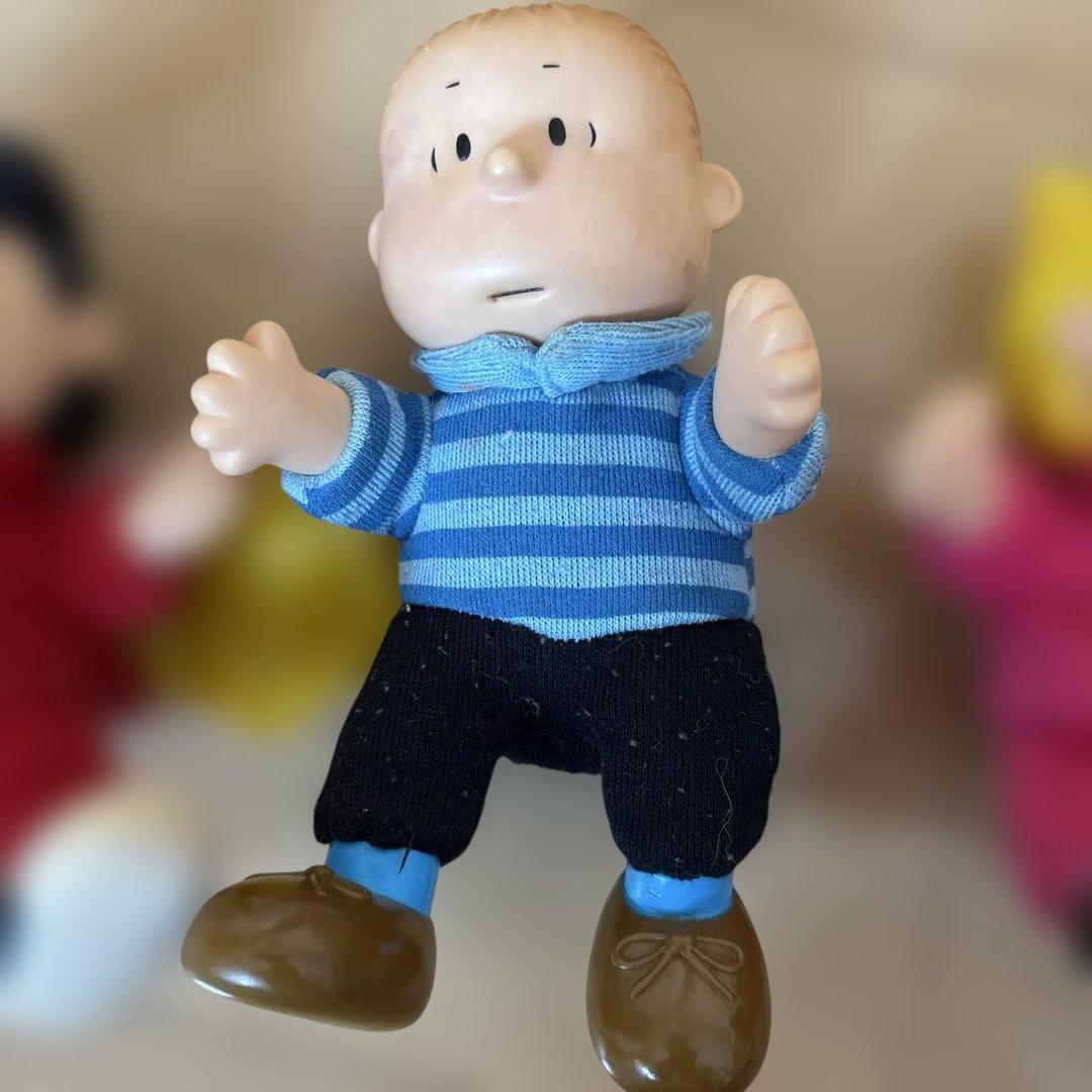 スヌーピー布服＋ソフビセット90年代ヴィンテージPEANUTS製