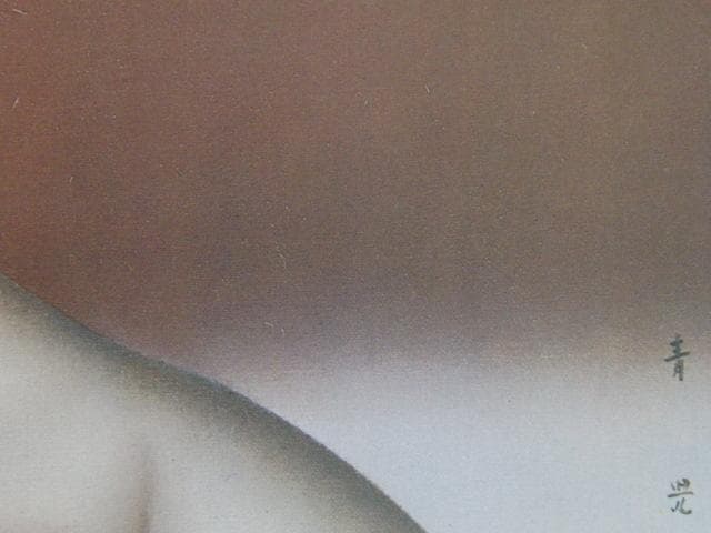 東郷青児、花を飾る、希少な大判額装用画集より、状態良好