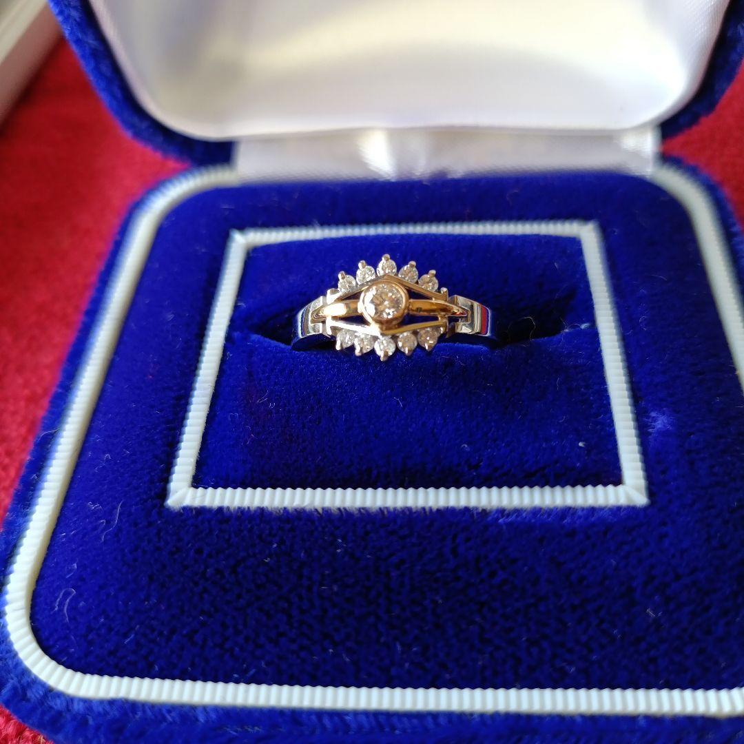 アクセサリー Pt900/K18DiaF.Ring