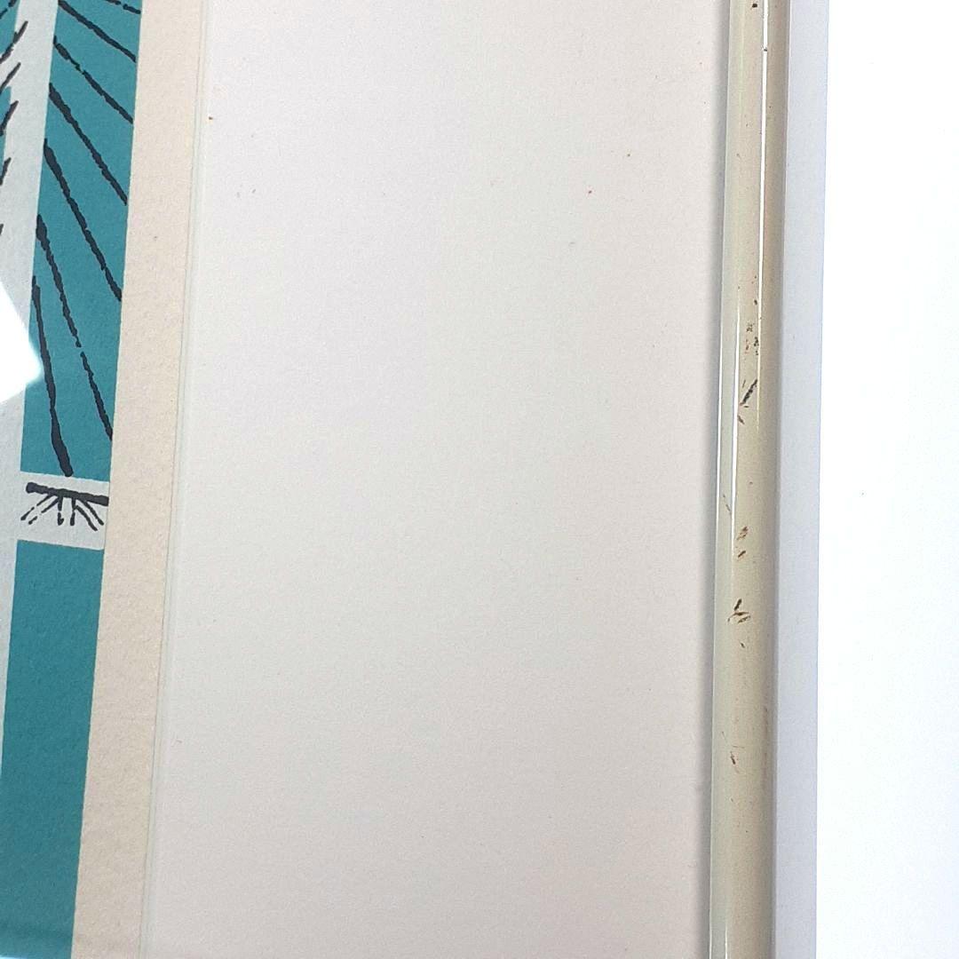 柳原良平 横浜ベイブリッジを通過するQE2 リトグラフ