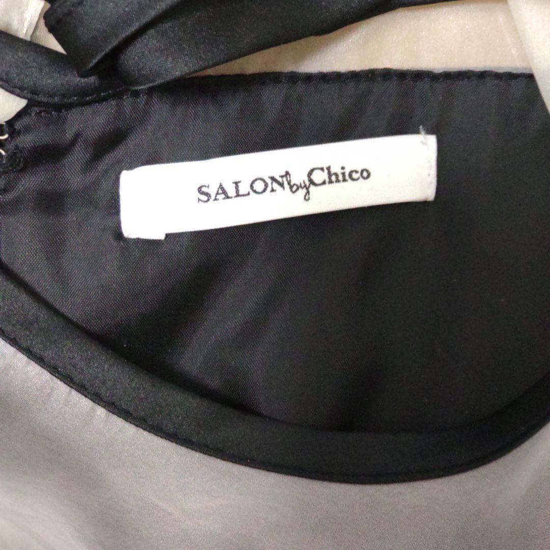 新品未使用【SALON by Chico限定】配色シースルータイトロングドレス