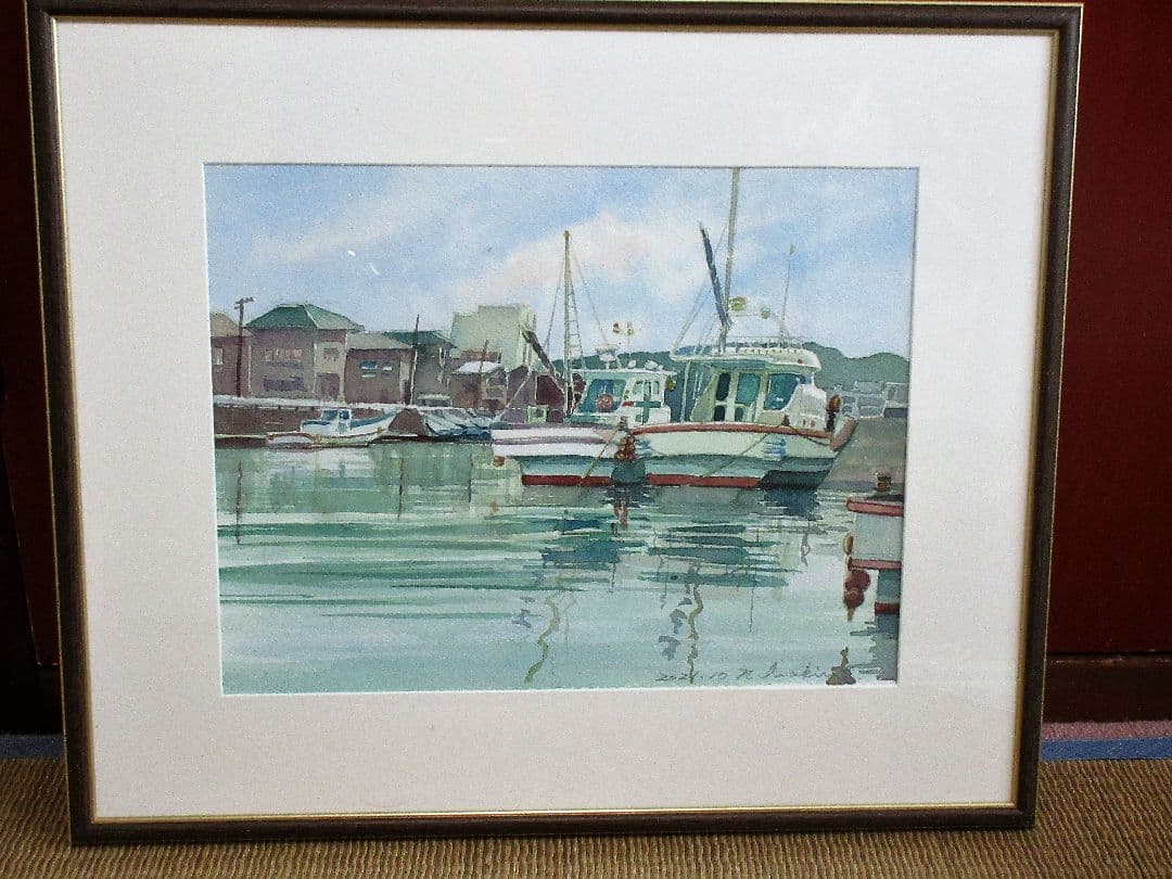 水彩画「北条湾」