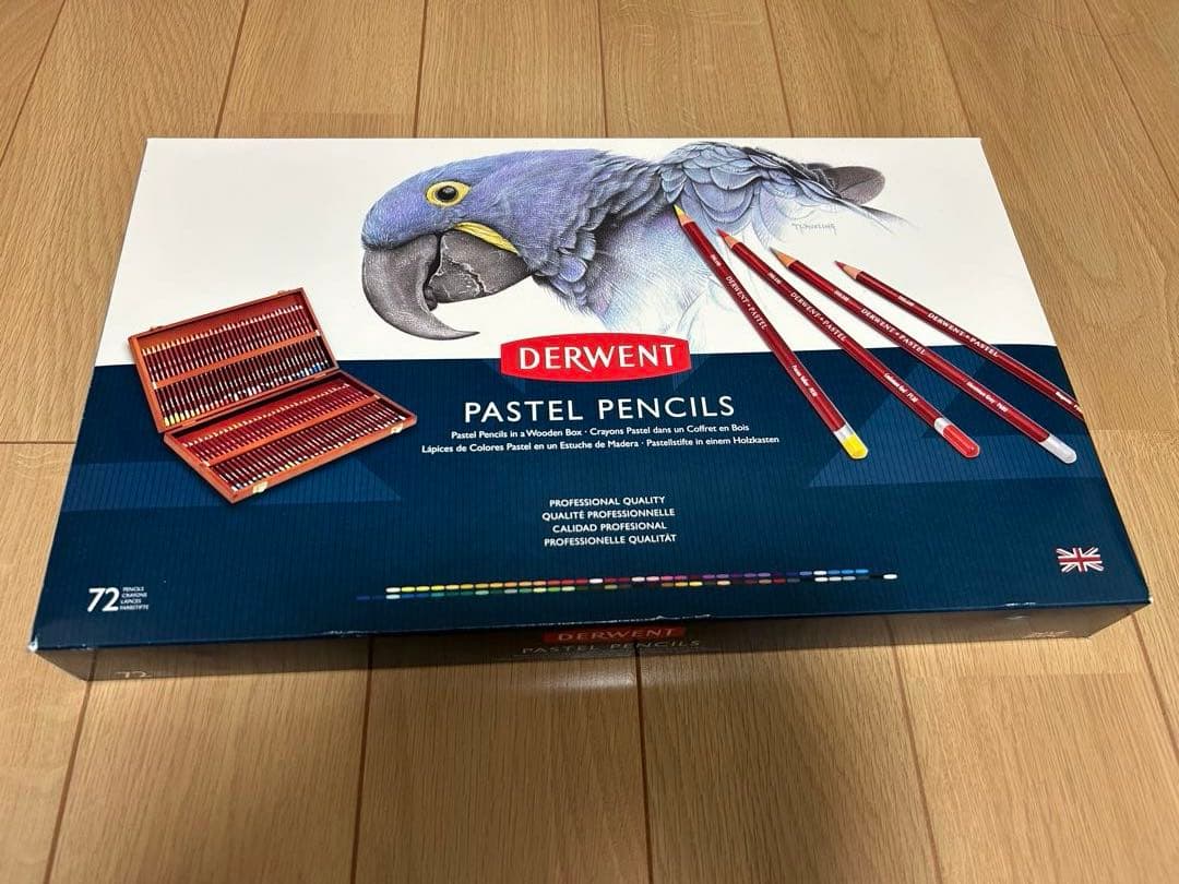 Derwent PASTEL PENCILS 色鉛筆 72色 木製ケース
