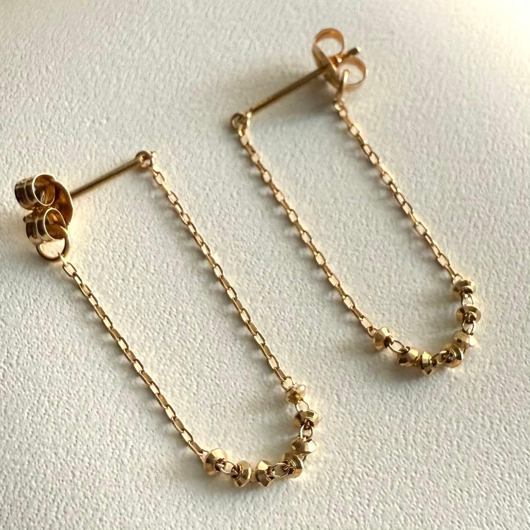 ete エテ K18 e_Grain グレイン フープ ピアス ゴールド