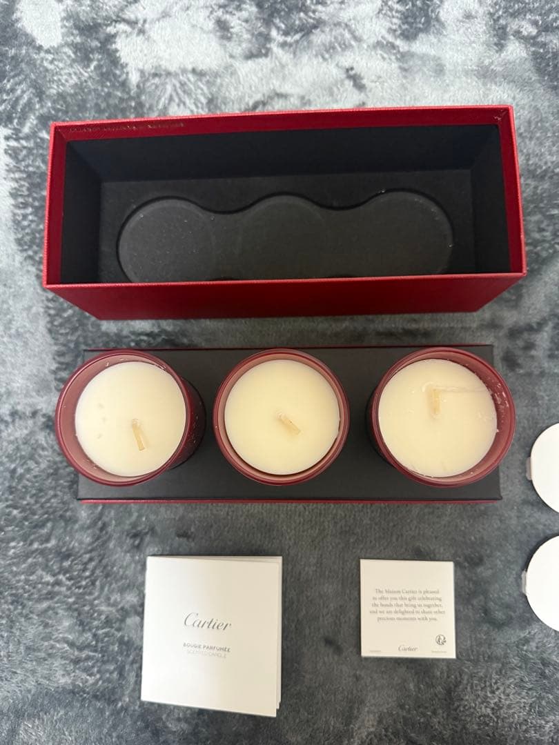 Cartier カルティエ キャンドル 3個セット 箱付き ノベルティ 非売品