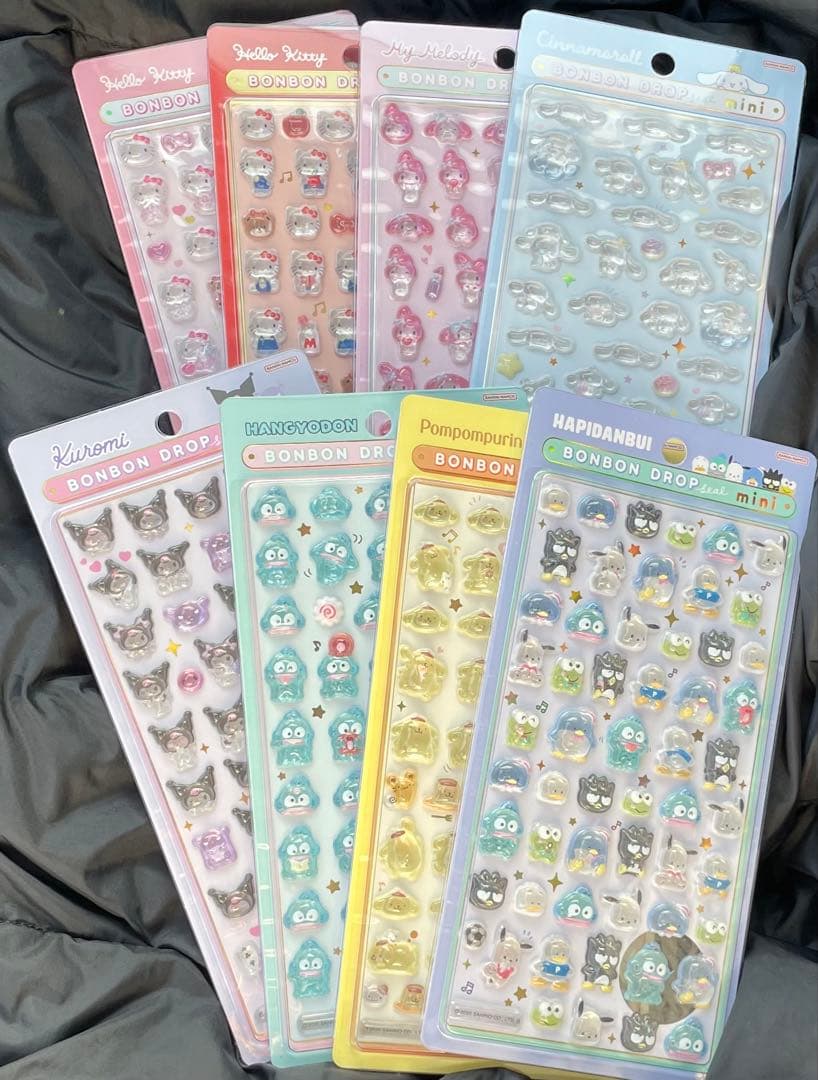 【正規品】ボンボンドロップシール　ミニ　サンリオ　8種コンプリートセット