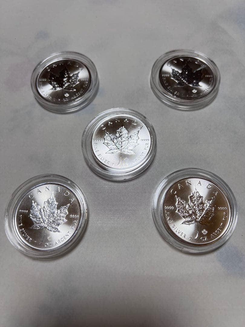✨メープルリーフ銀貨2020年 ✨5枚セット