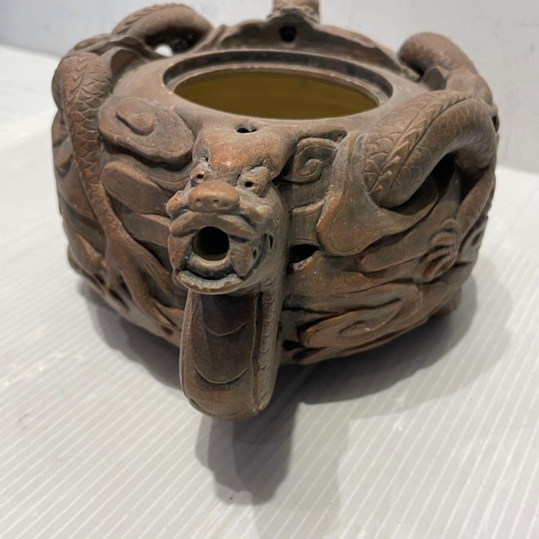 中国土産　急須　中国宜興 魚化龍　中国茶器　年代物　一点もの　アンティーク