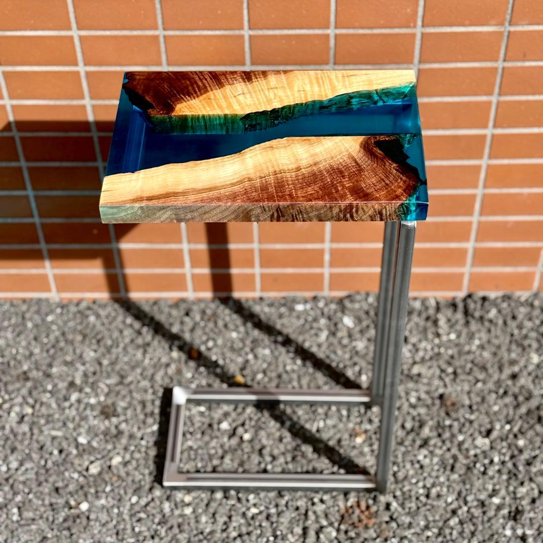 サイドテーブル アイアン ウォールナット 無垢 木製 おしゃれ アンティーク