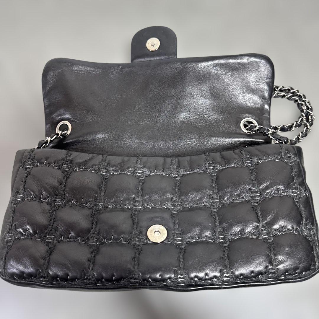 CHANEL シャネル　チェーンショルダーバッグ チョコバー　ツイードステッチ