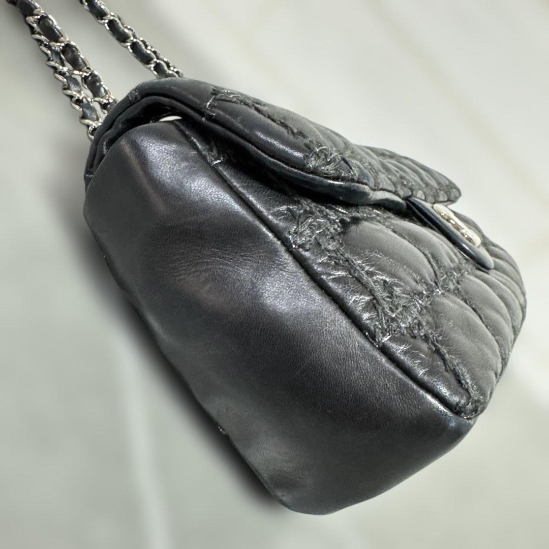 CHANEL シャネル　チェーンショルダーバッグ チョコバー　ツイードステッチ