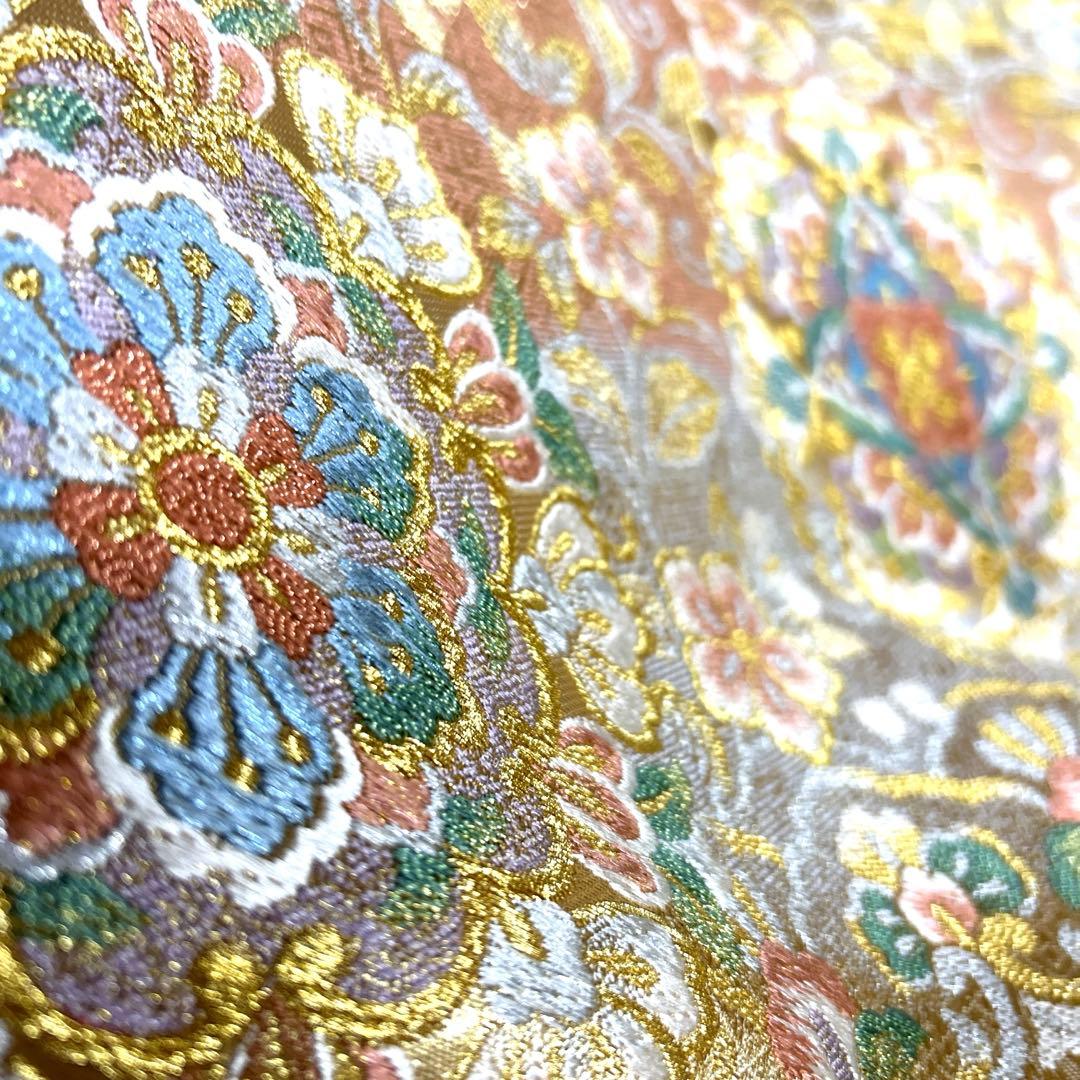 専用ページ　正絹　袋帯《吉祥花紋様》