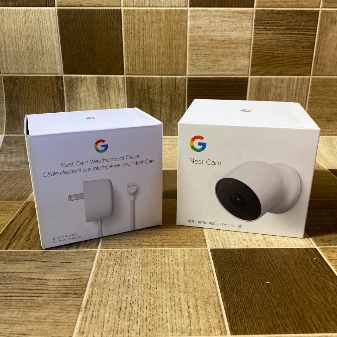 Google Nest Cam G3AL9 バッテリー式 防塵防滴ケーブルセット
