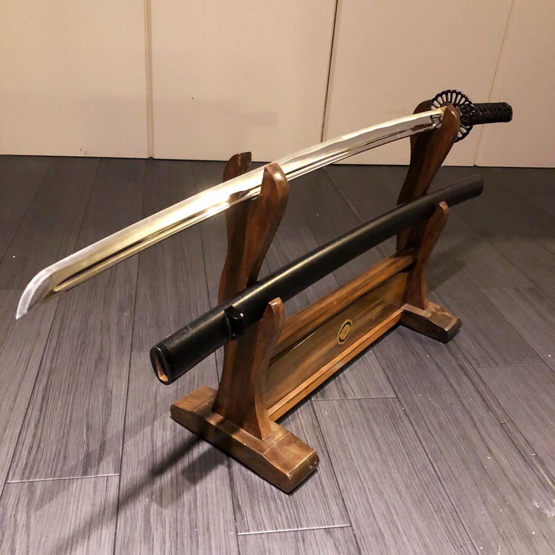 専用　本格模造刀　居合刀　樋入り刀身　黒拵え　亜合金刀身