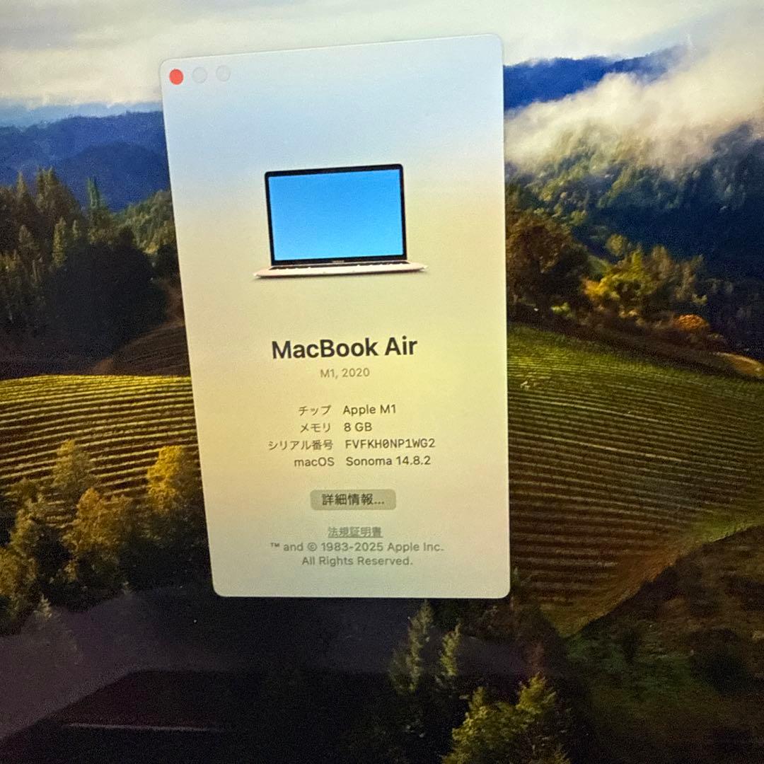N*N様 MacBook Air M1ゴールド 充電器付きメモリ8GB SSD2