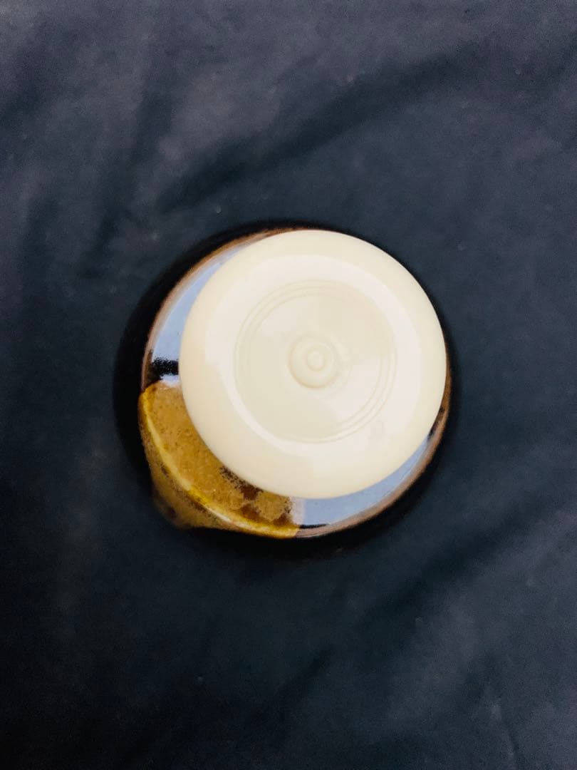 膳所焼　陽炎園　淡海ぜぜ　丸壷　茶入　共箱　茶道具