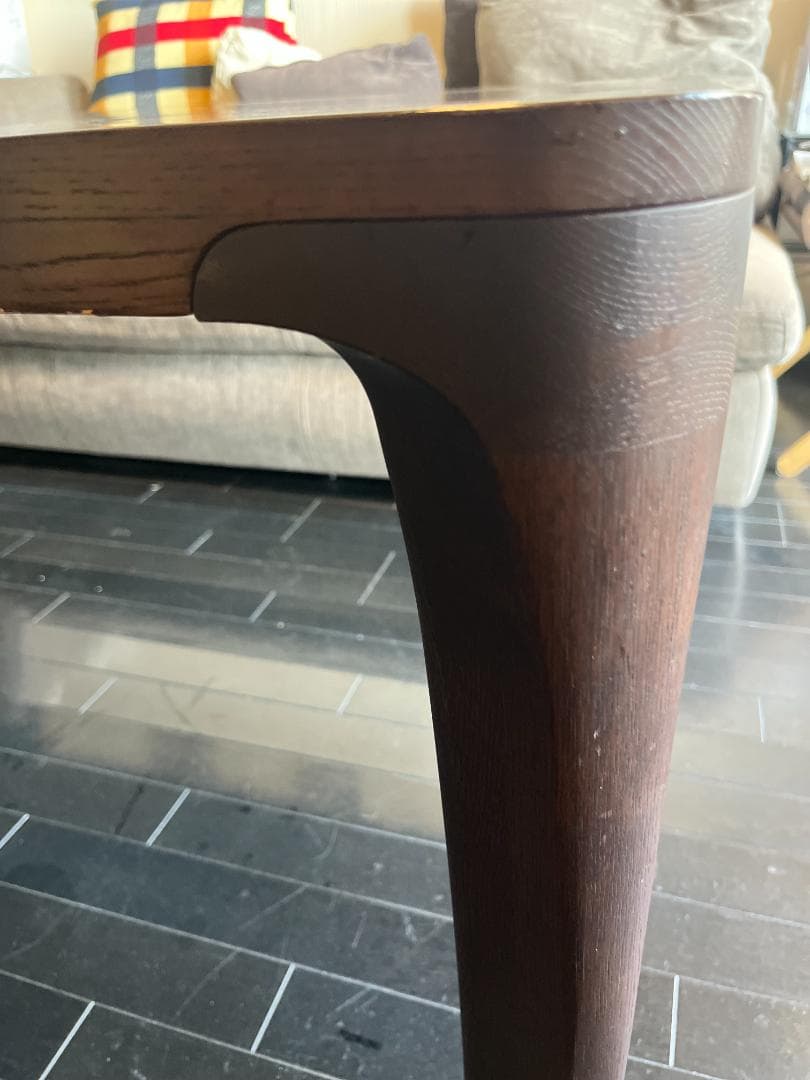 カリモク家具 北欧風天然無垢材 アンティークダイニングテーブル