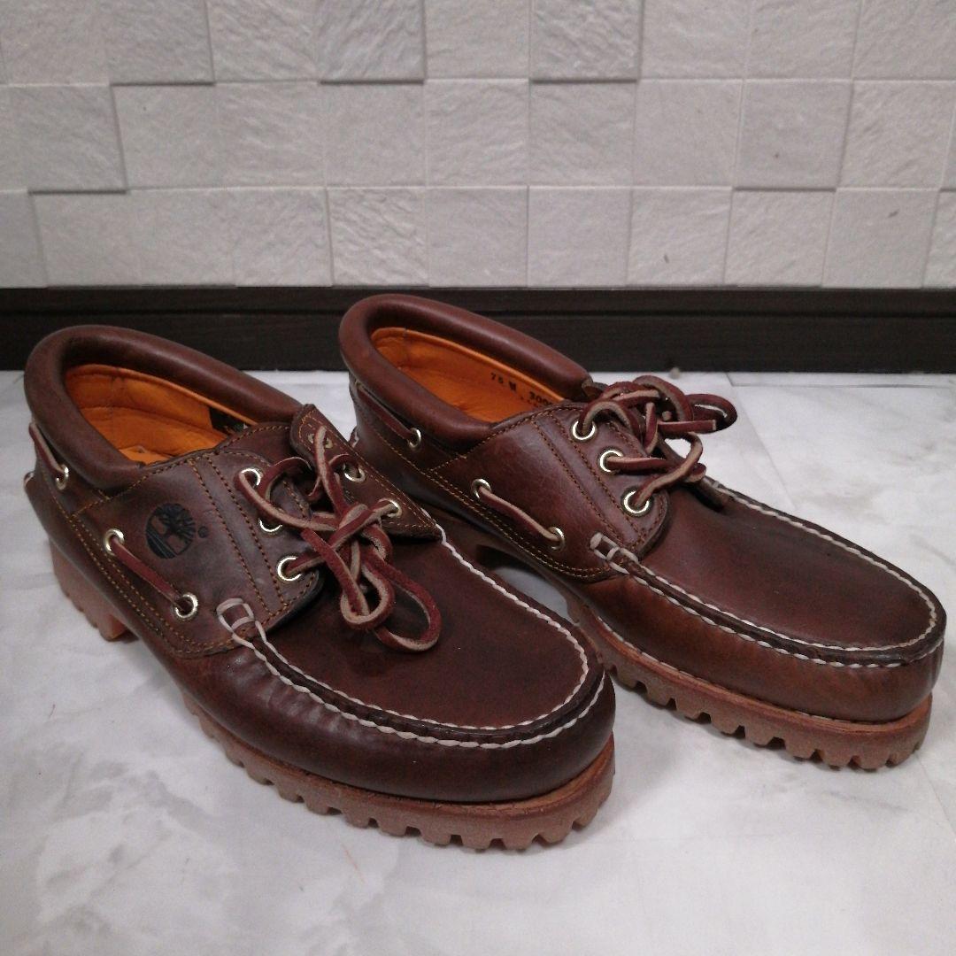 Timberland ブラウン レザー デッキシューズ