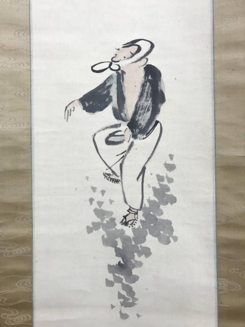 真作/田能村直入/権平種蒔図/人物図/双幅/掛軸/名家伝来/AD-926