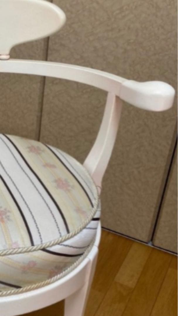 希少☆イタリア製♦️ロココ アンティーク ラウンドチェア ♦️高級生地使用♦️送料込