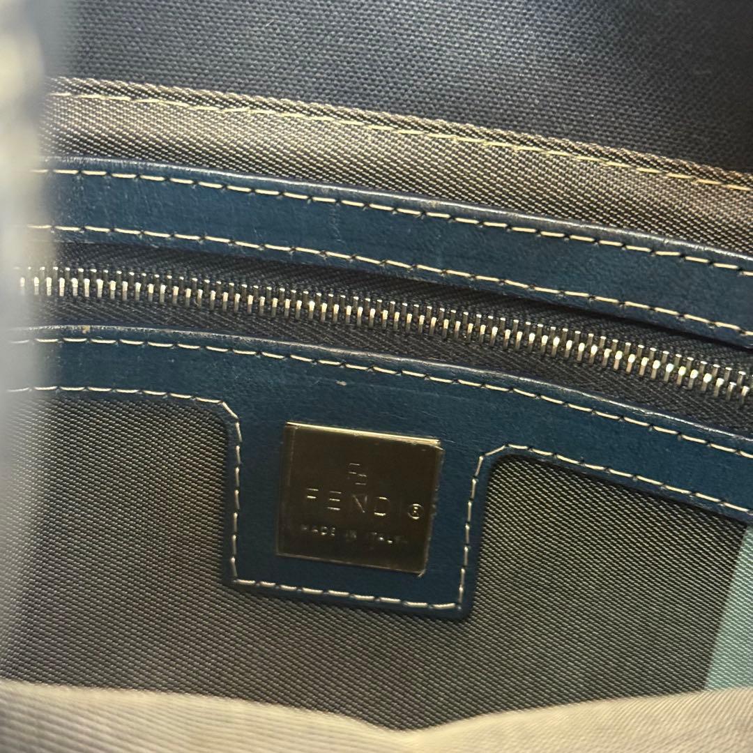 Fendi フェンディ デニム ハンドバッグ ネイビー マンマバケット