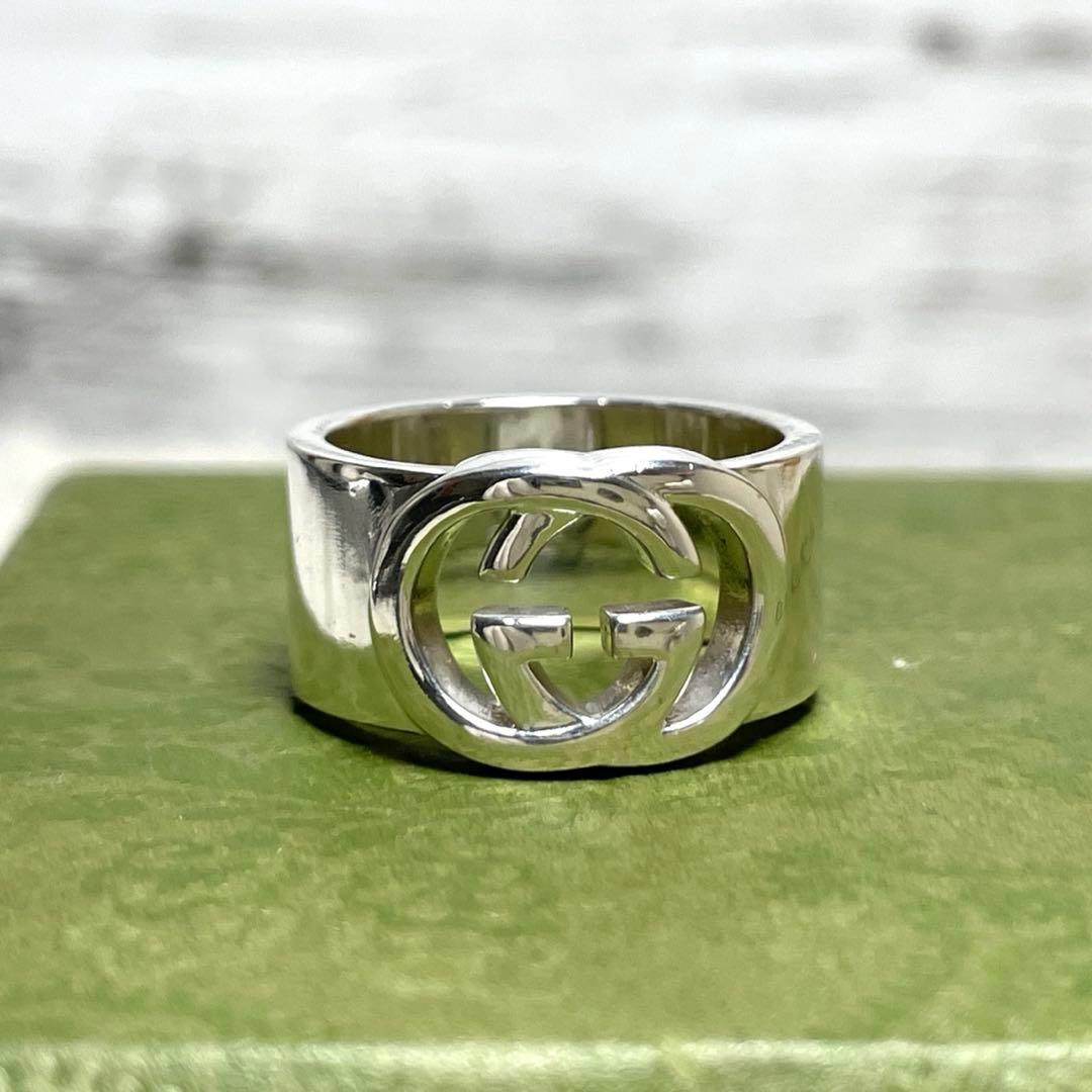 GUCCIグッチ インターロッキングGGリング 15号　メンズ/レディース