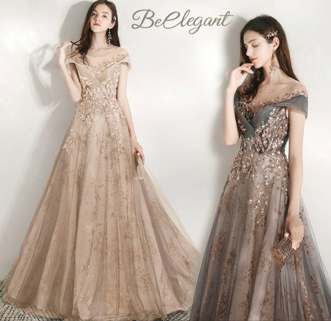 【限定値下げ‼️】シャンパンカラー オフショルダー ドレス