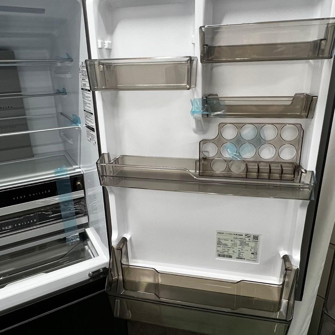958　 【未使用】　25年製　綺麗　冷蔵庫　アクア　大容量　450ℓ　設置無料