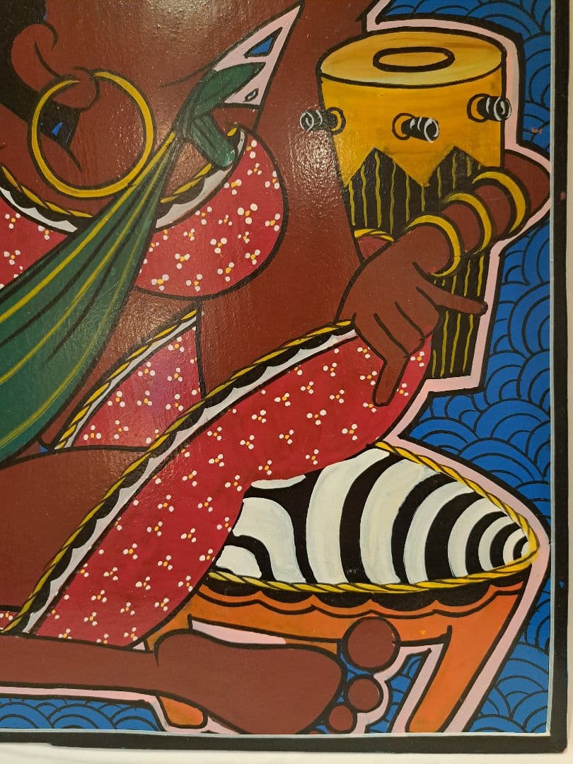 ティンガティンガ 原画 MR•MALIKITA ママアフリカ青