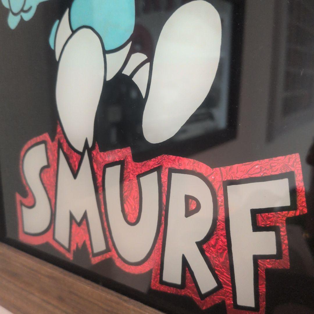 【お宝】スマーフ SMURF 額付き ヴィンテージ アンティーク
