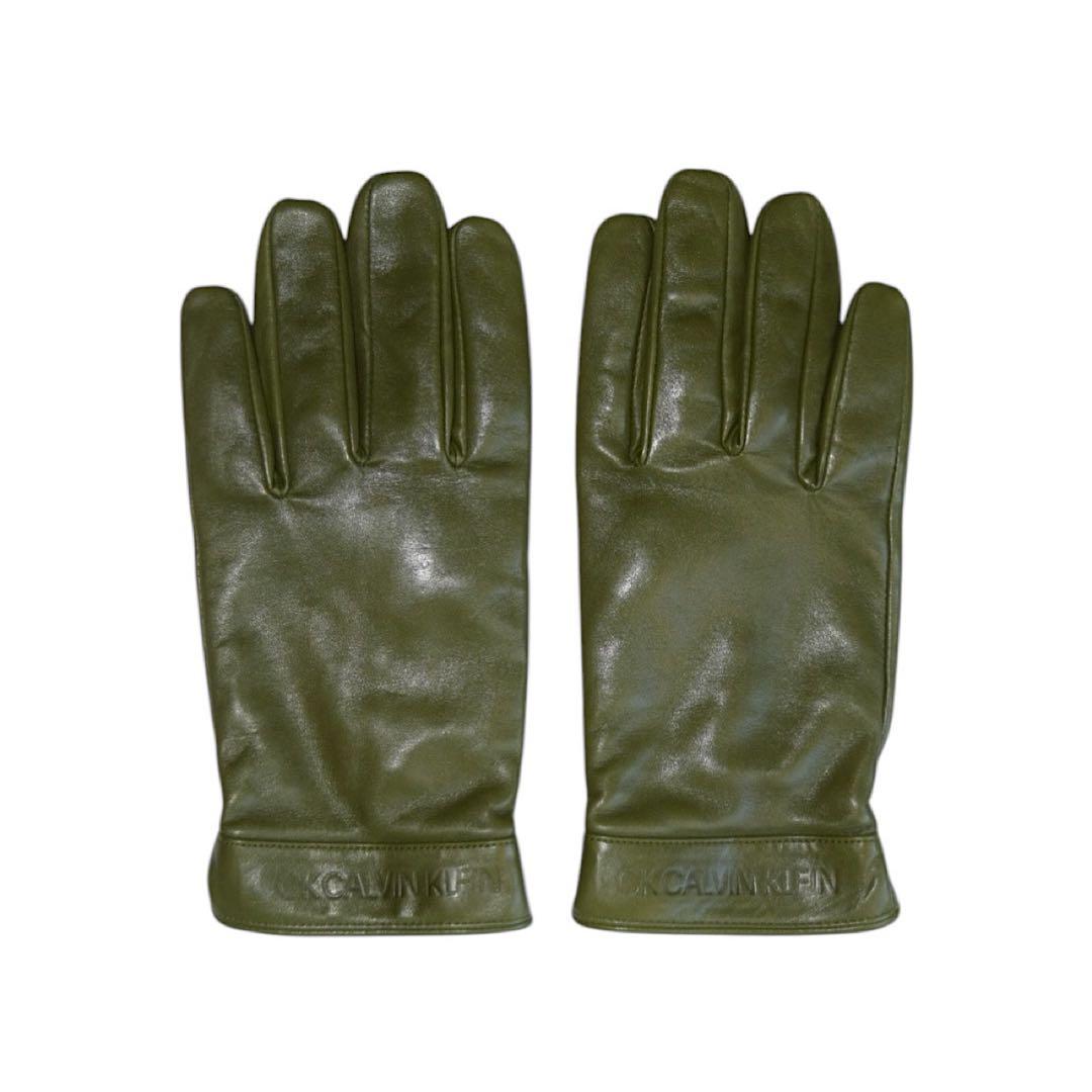 CK   ラムレザー グリーン グローブ