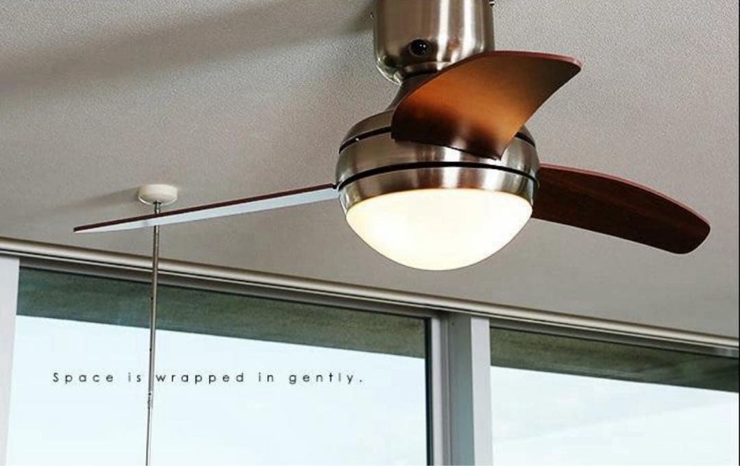 【お盆セール】木製羽根シーリングファンLED内蔵型MERCROS 検:LOWYA