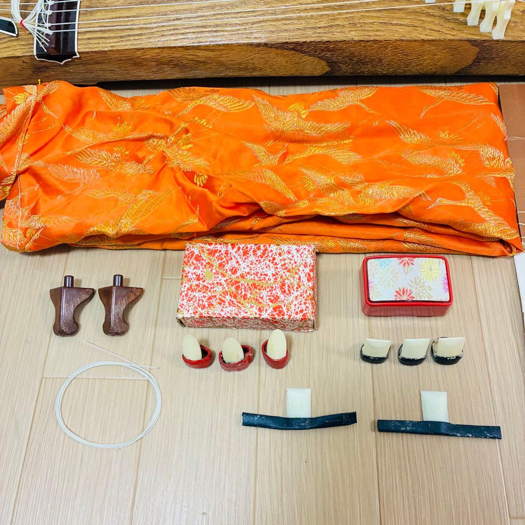 【状態良好】ミニ琴　文化箏 羽衣 琴 箏　60cm 爪セット　日本音楽著作権協会