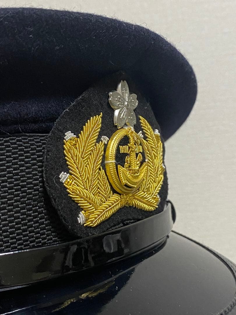 大日本帝国海軍　士官軍帽　制帽　56cm 複製品 日覆付　日本軍