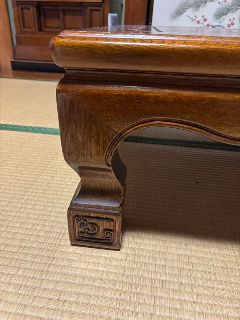 木製 茶色 長方形 座卓