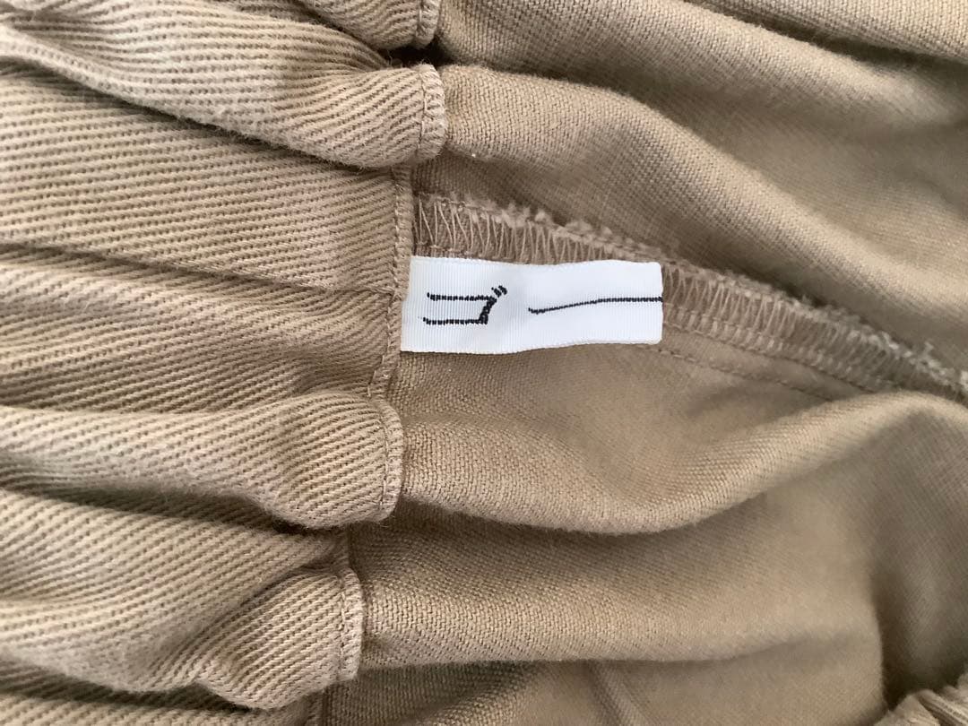 【ゴーシュ】カツラギワイドキュロットパンツ 8分丈 ベージュ