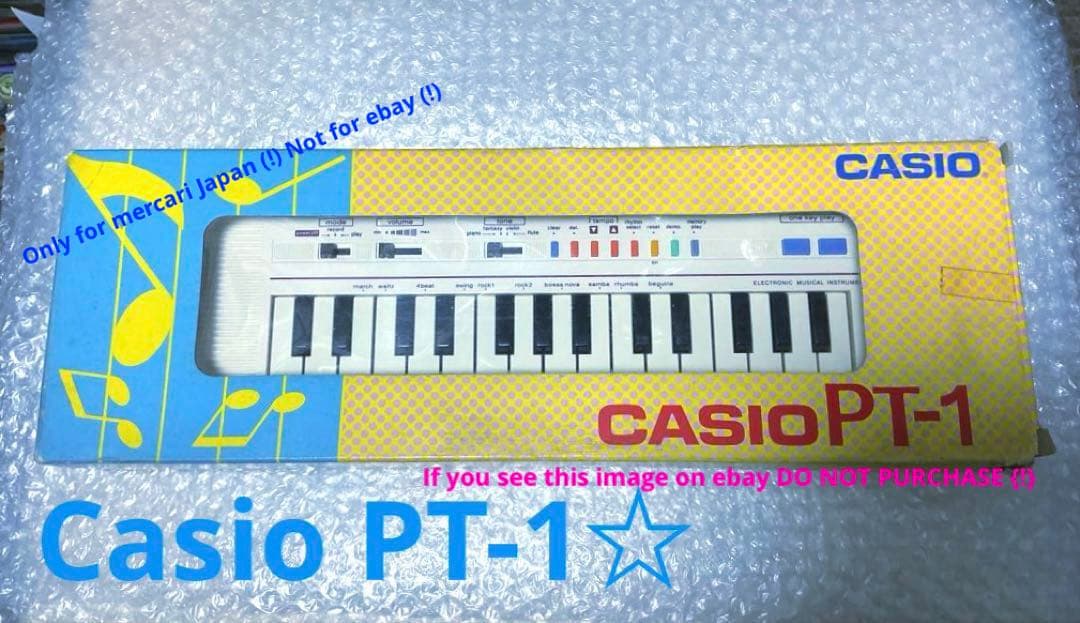 Casio PT-1☆ミニシンセサイザー☆ホワイト☆美品動作良好☆昭和レトロ☆