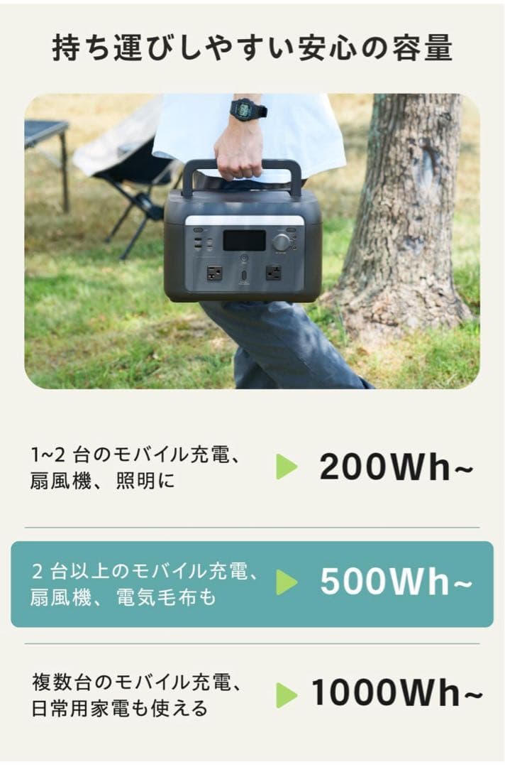 専用【新品未開封】ELECOM ポータブル電源 500P DE-PS500PBK
