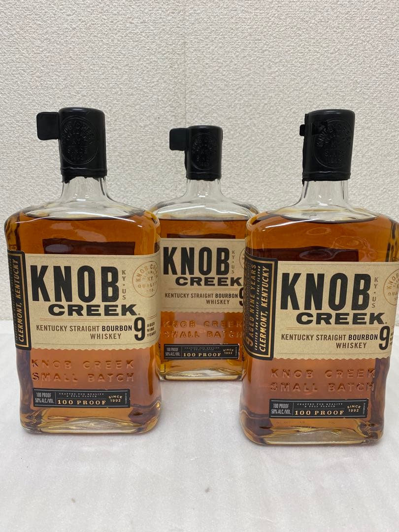 3-2351 ウイスキー ノブクリーク KNOB CREEK 9年 3本セット