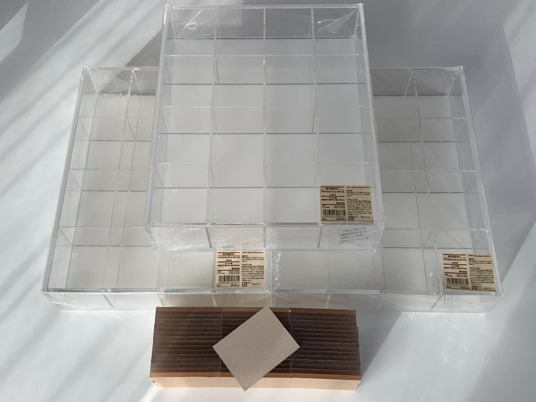 無印良品 アクリルコレクションボックス大 3箱 + アクリルベース 50枚 鉱物