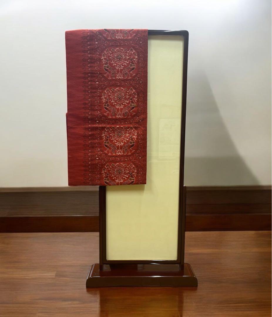 うるし塗り衝立　帯飾り　アート作品向け