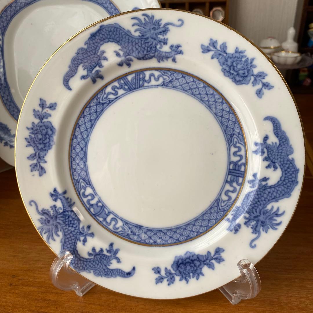 希少　ハマースレイ ブルードラゴン　カップ　ソーサー　プレート　ティーセット