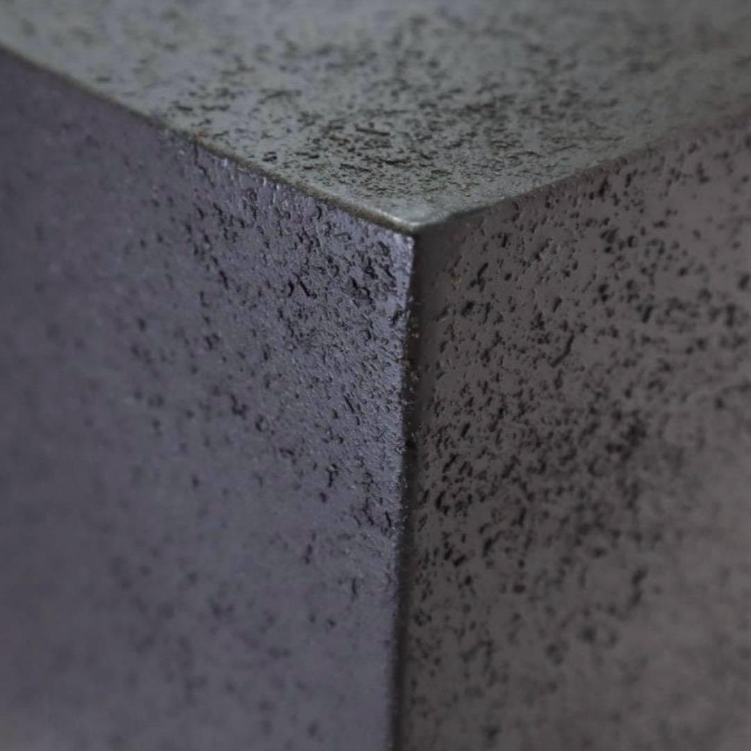 値下展示品 ザラホーム スクエアメタルベース サイドテーブル ブラック 鉄製