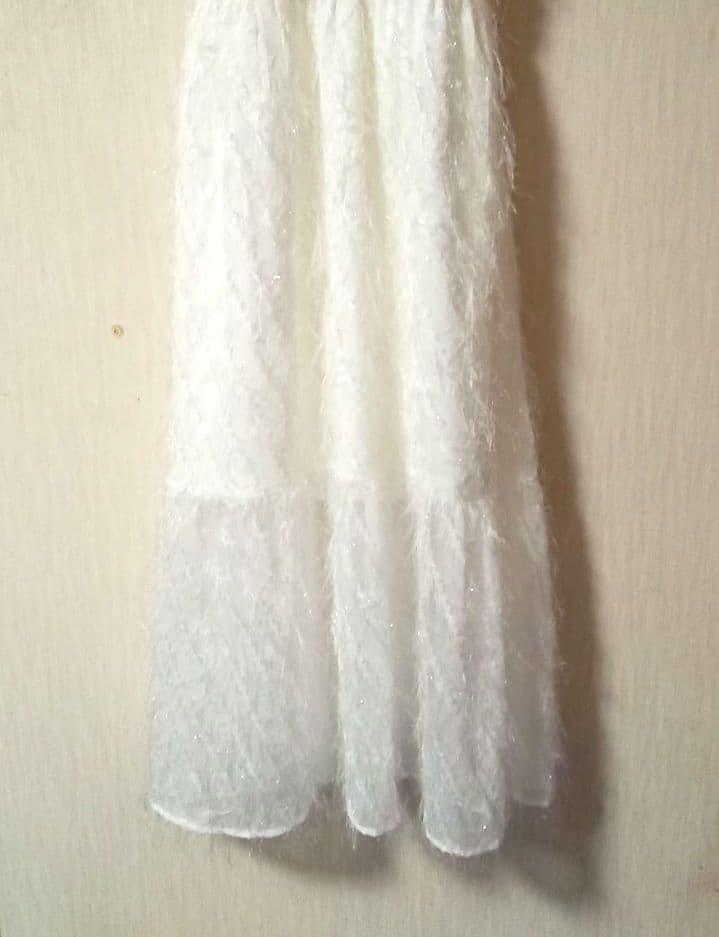 DEA. by ROBE de FLEURS/フリンジジャガードドレス　Sサイズ