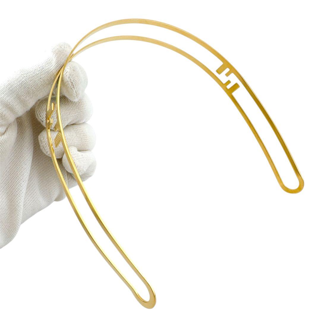 激レア◇化粧箱付き◇フェンディ カチューシャ ゴールド アクセサリー レディース