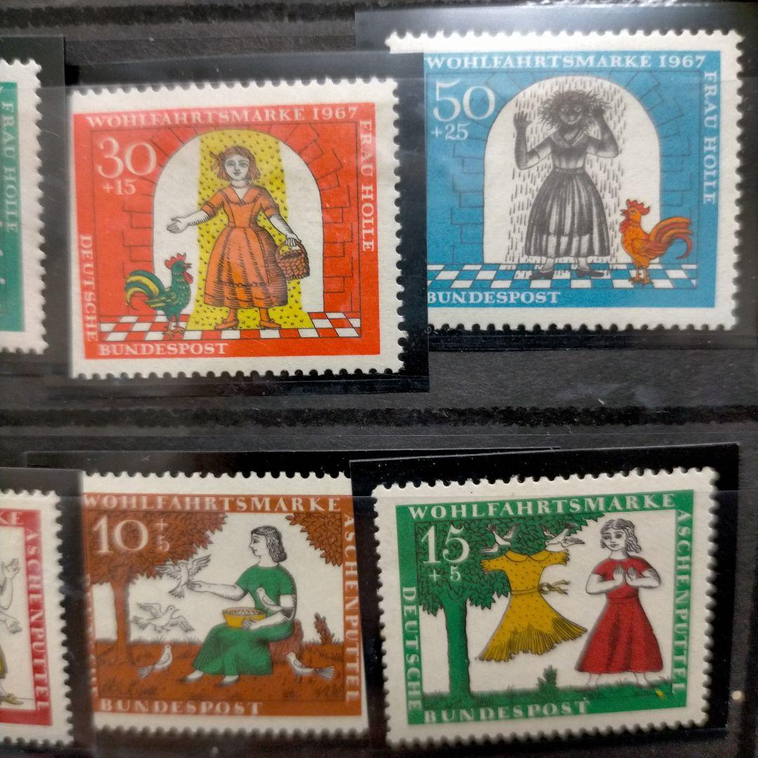2289 外国切手 ドイツ切手 1963年グリム童話等 シリーズ9組36種新品