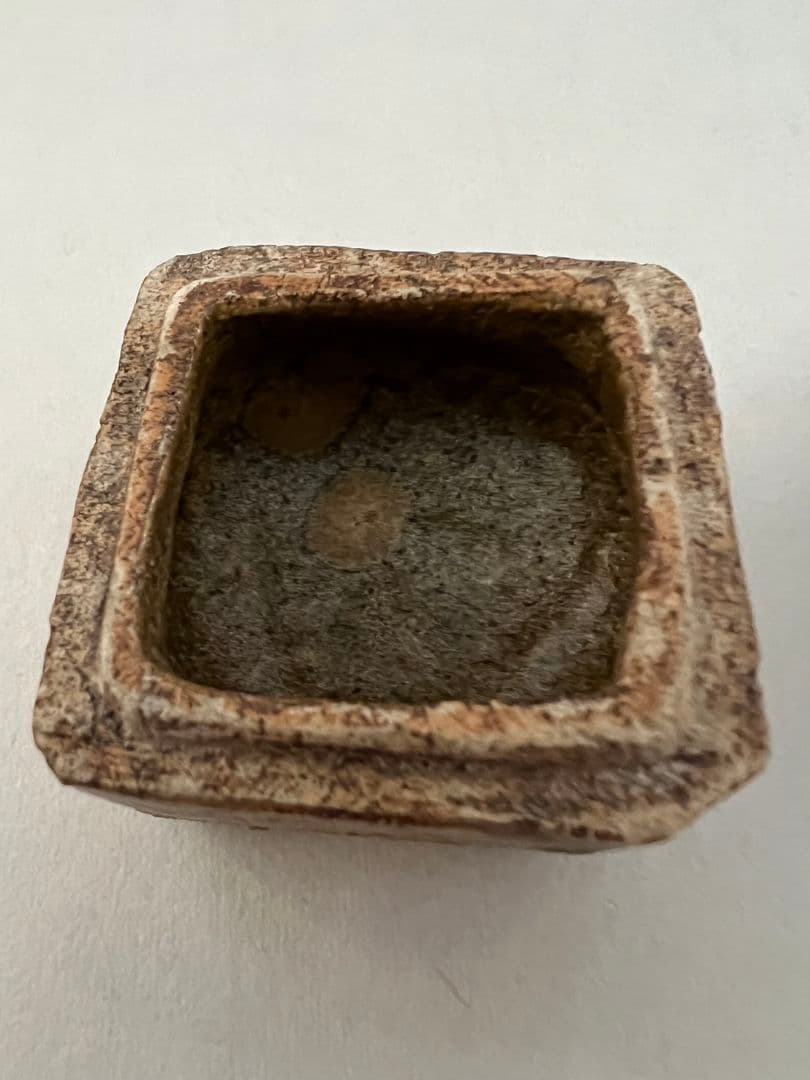 古織部香合 角形 亀 茶道具