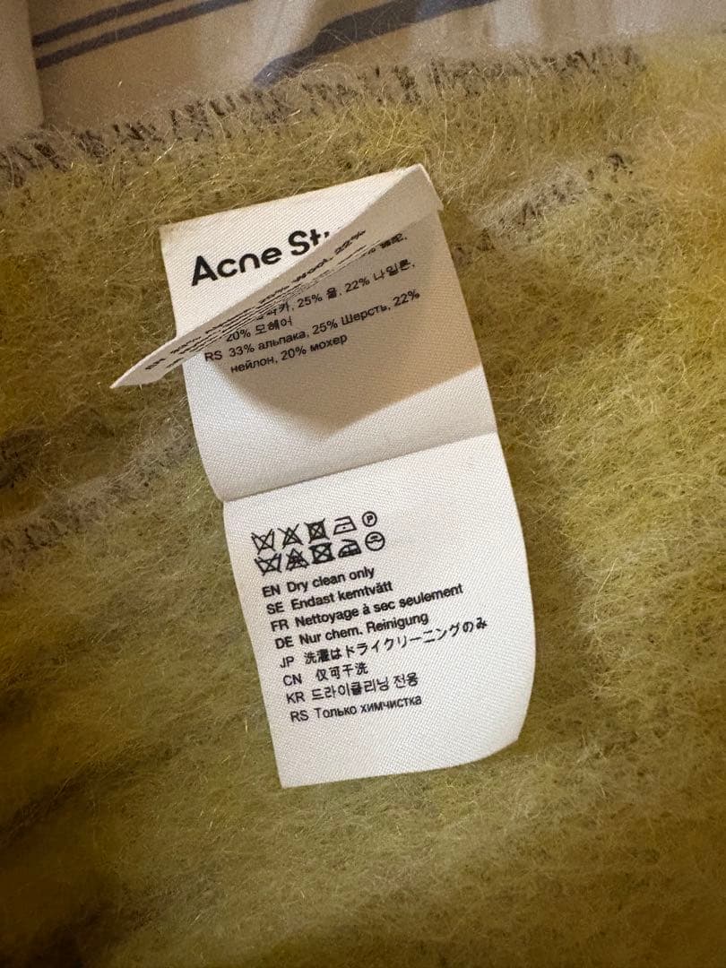Acne Studios モヘアチェックマフラー